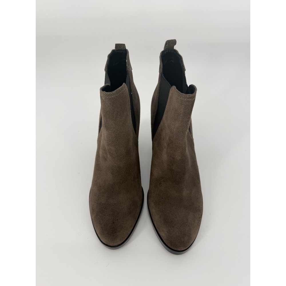 Marc Fisher Womens Brown Suede Block Heel Chelsea Ankle Boots Size 7.5M